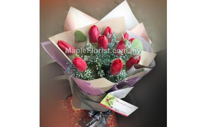 Fresh tulips bouquet