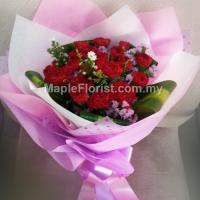 12 carnations bouquet