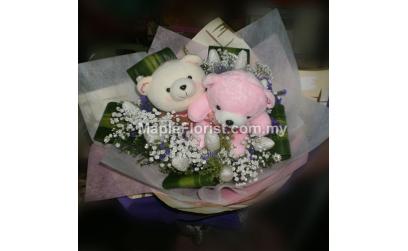 10 tulips + teddy bear bouquet 10 tulips + teddy bear bouquet