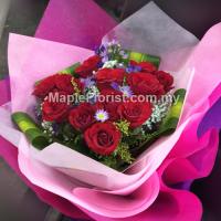 12 red roses bouquet